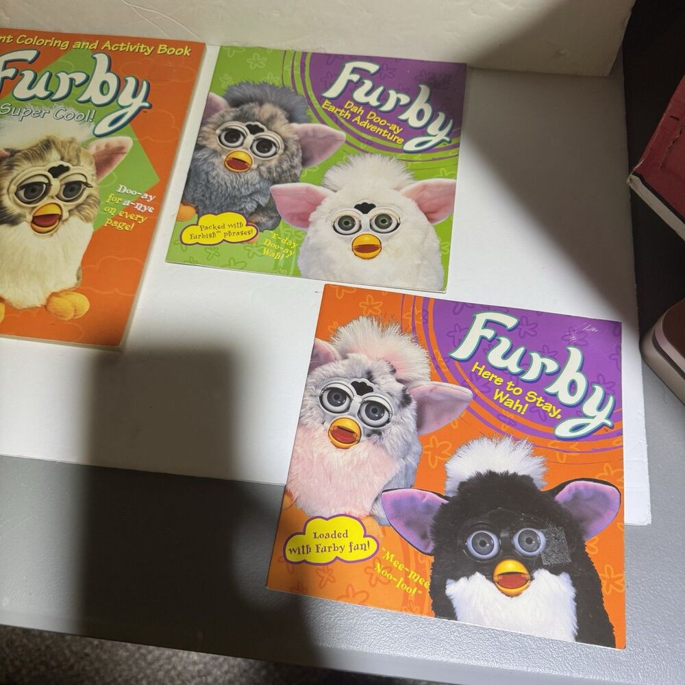 Furby Lot of 9 RARE Coloring Activity Books Story Books Manuals - Picture 4 of 5